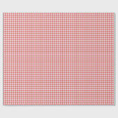 Classic Gingham Coral Red Geschenkpapier (Flach)