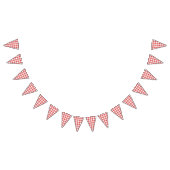 Classic Gingham Coral Red Wimpelkette (Alle)