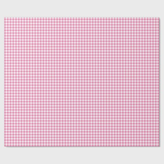Classic Gingham Fuchsia Geschenkpapier (Flach)
