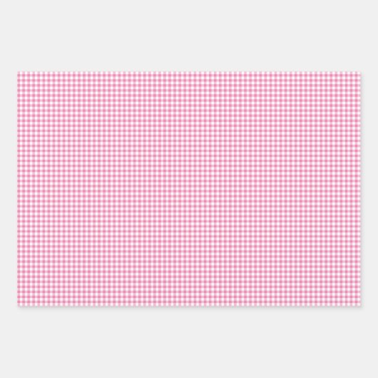 Classic Gingham Fuchsia Geschenkpapier Set (Vorderseite 3)