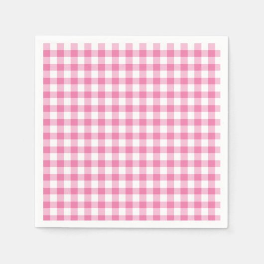 Classic Gingham Fuchsia Serviette (Vorderseite)