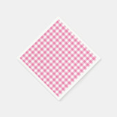 Classic Gingham Fuchsia Serviette (Ecke)