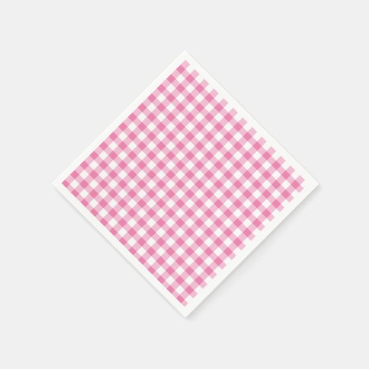 Classic Gingham Fuchsia Serviette (Ecke)