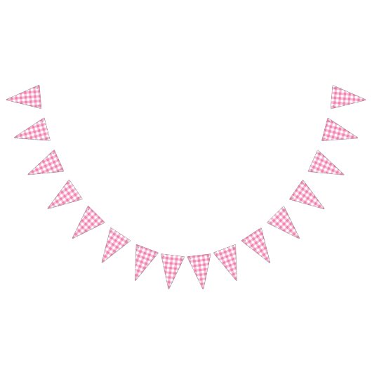 Classic Gingham Fuchsia Wimpelkette (Alle)