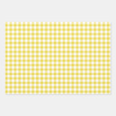 Classic Gingham Golden Yellow Geschenkpapier Set (Vorderseite 2)