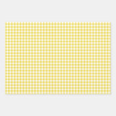 Classic Gingham Golden Yellow Geschenkpapier Set (Vorderseite)
