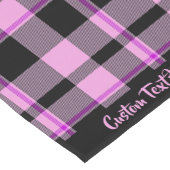 Classic Gingham Hot Pink Black Kariert Tartan Kurzer Tischläufer (Ecke)