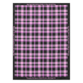 Classic Gingham Hot Pink Black Kariert Tartan Tischdecke (Vorderseite)