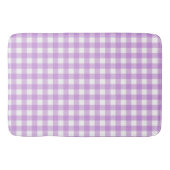 Classic Gingham Karo Kariert Pattern Lilac Badematte (Vorderseite)