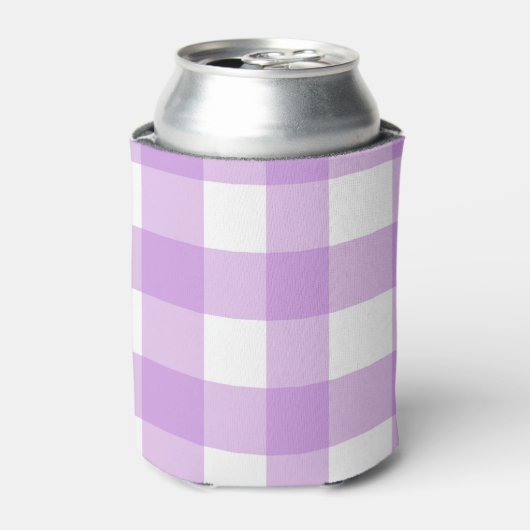 Classic Gingham Karo Kariert Pattern Lilac Dosenkühler (Kanne Vorderseite)