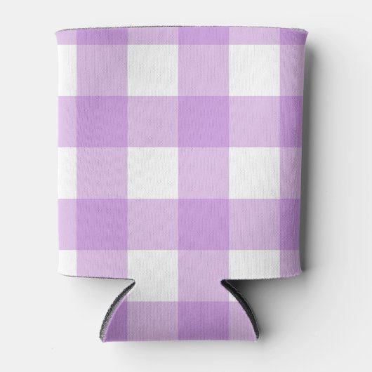 Classic Gingham Karo Kariert Pattern Lilac Dosenkühler (Vorderseite)