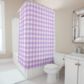 Classic Gingham Karo Kariert Pattern Lilac Duschvorhang (Beispiel)