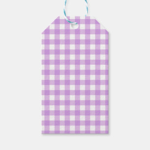 Classic Gingham Karo Kariert Pattern Lilac Geschenkanhänger