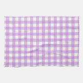 Classic Gingham Karo Kariert Pattern Lilac Geschirrtuch (Horizontal)