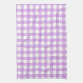 Classic Gingham Karo Kariert Pattern Lilac Geschirrtuch (Vertikal)