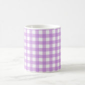 Classic Gingham Karo Kariert Pattern Lilac Kaffeetasse (Mittel)