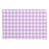 Classic Gingham Karo Kariert Pattern Lilac Kissenbezug (Vorderseite)