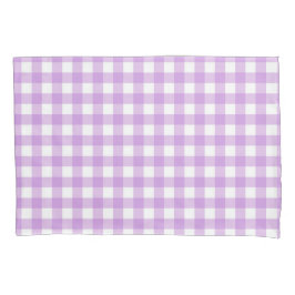 Classic Gingham Karo Kariert Pattern Lilac Kissenbezug