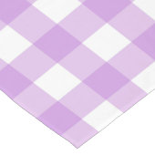 Classic Gingham Karo Kariert Pattern Lilac Kurzer Tischläufer (Ecke)