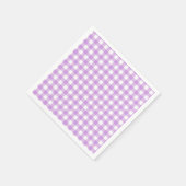 Classic Gingham Karo Kariert Pattern Lilac Serviette (Ecke)