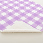 Classic Gingham Karo Kariert Pattern Lilac Sherpadecke (3/4)
