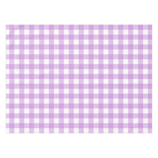 Classic Gingham Karo Kariert Pattern Lilac Tischdecke (Vorderseite (Horizontal))