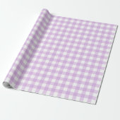 Classic Gingham Karo Kariert Pattern Pastel Lilac Geschenkpapier (Ungerollt)