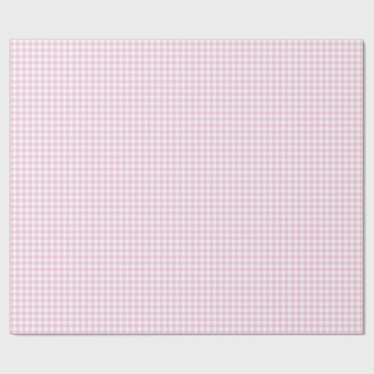 Classic Gingham Light Pink Geschenkpapier (Flach)