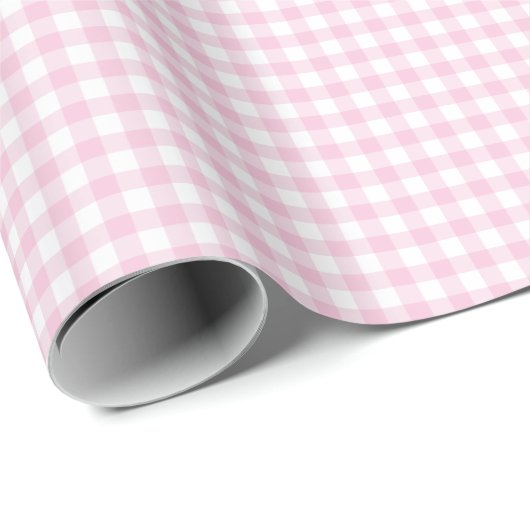 Classic Gingham Light Pink Geschenkpapier (Rolleneckpunkt)