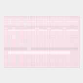 Classic Gingham Light Pink Geschenkpapier Set (Vorderseite 3)