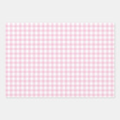 Classic Gingham Light Pink Geschenkpapier Set (Vorderseite 2)