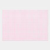 Classic Gingham Light Pink Geschenkpapier Set (Vorderseite)