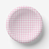 Classic Gingham Light Pink Pappteller (Vorderseite)