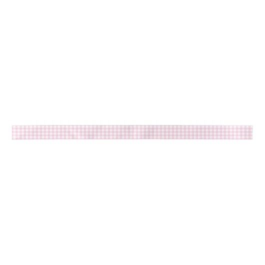 Classic Gingham Light Pink Satinband (Vorderseite)