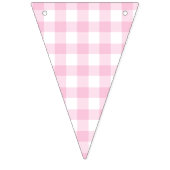 Classic Gingham Light Pink Wimpelkette (Dritte Fahne)
