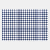 Classic Gingham Navy Blue Geschenkpapier Set (Vorderseite 2)