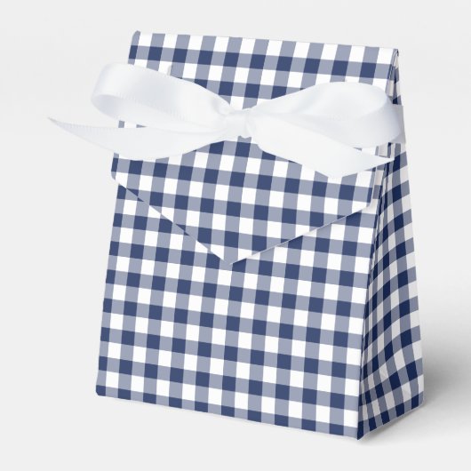 Classic Gingham Navy Blue Geschenkschachtel (Vorderseite)