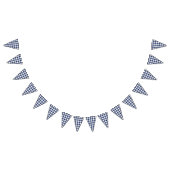 Classic Gingham Navy Blue Wimpelkette (Alle)
