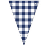 Classic Gingham Navy Blue Wimpelkette (Dritte Fahne)