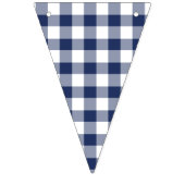 Classic Gingham Navy Blue Wimpelkette (Zweite Fahne)