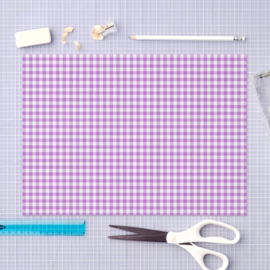 Classic Gingham Orchid Lila Seidenpapier (Handwerk)