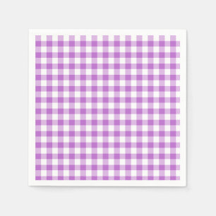 Classic Gingham Orchid Lila Serviette