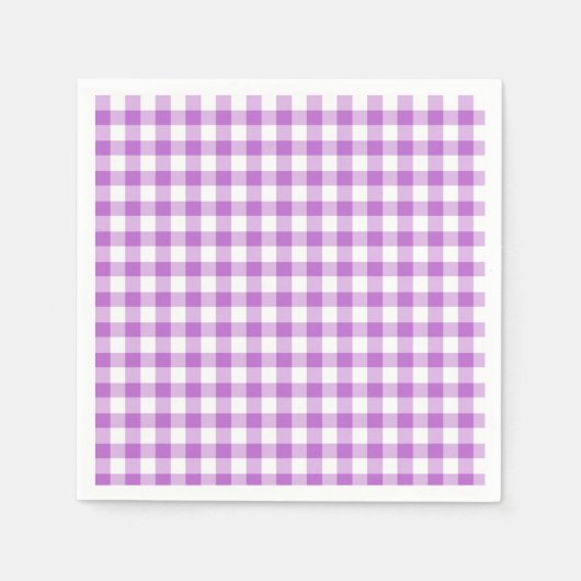 Classic Gingham Orchid Lila Serviette (Vorderseite)