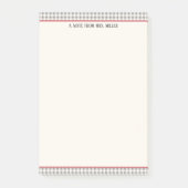 Classic Gingham Personalisiert Teacher Post-it Klebezettel (Vorderseite)