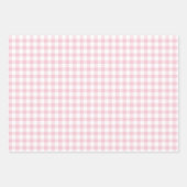 Classic Gingham Pink Geschenkpapier Set (Vorderseite 2)