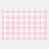Classic Gingham Pink Geschenkpapier Set (Vorderseite)