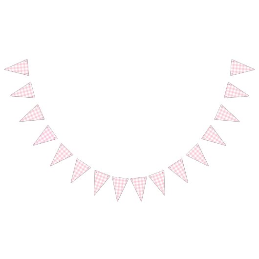 Classic Gingham Pink Wimpelkette (Alle)
