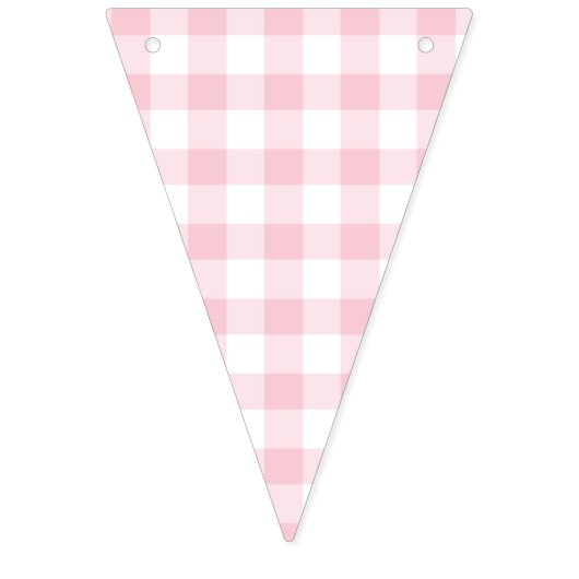 Classic Gingham Pink Wimpelkette (Dritte Fahne)