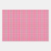 Classic Gingham Raspberry Geschenkpapier Set (Vorderseite 3)