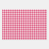 Classic Gingham Raspberry Geschenkpapier Set (Vorderseite 2)